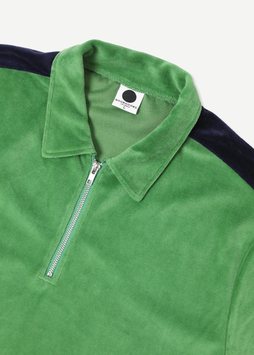 Noon Goons JOYRIDE VELOUR POLO - GREEN