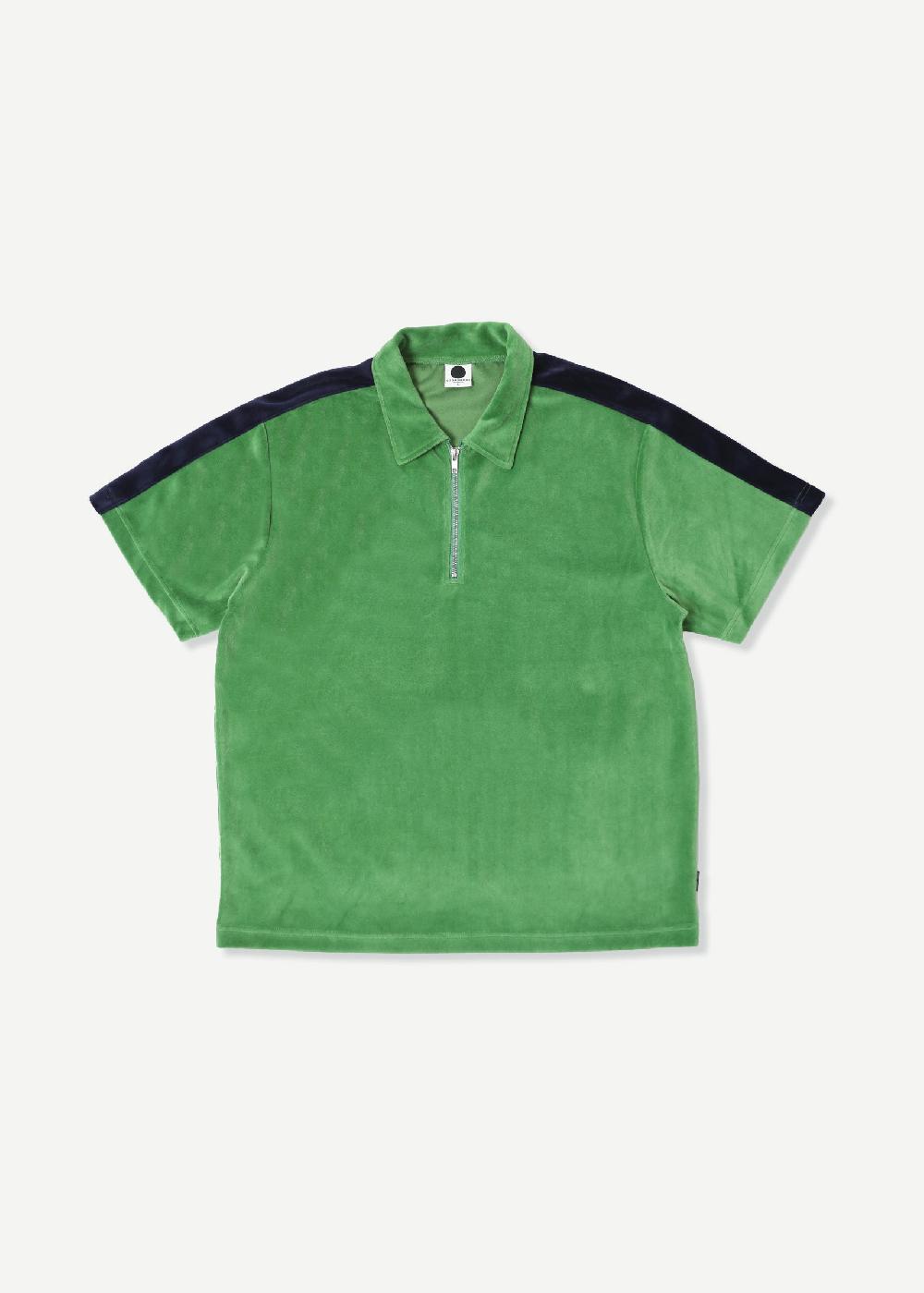 noon goons JOYRIDE VELOUR POLO - GREEN