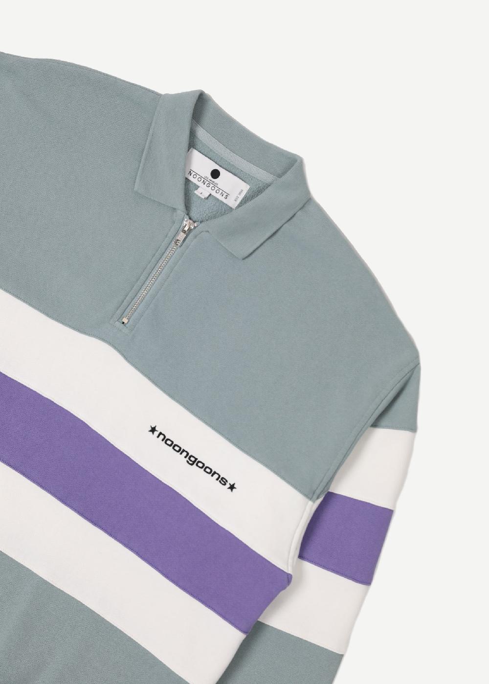 Noon Goons LAID BACK FLEECE POLO - AQUA