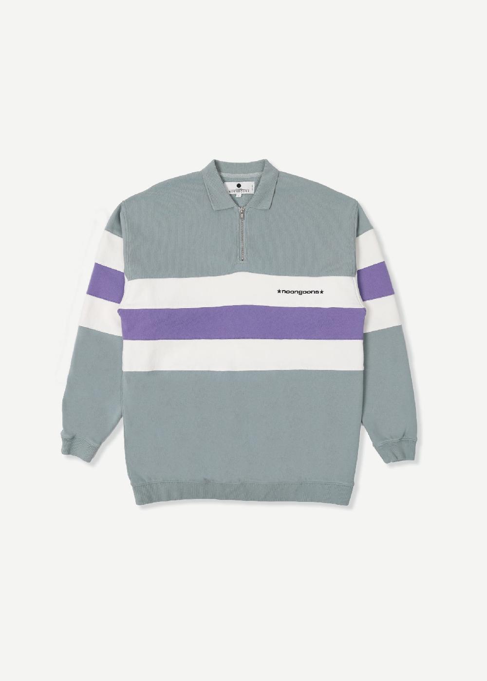 noon goons LAID BACK FLEECE POLO - AQUA