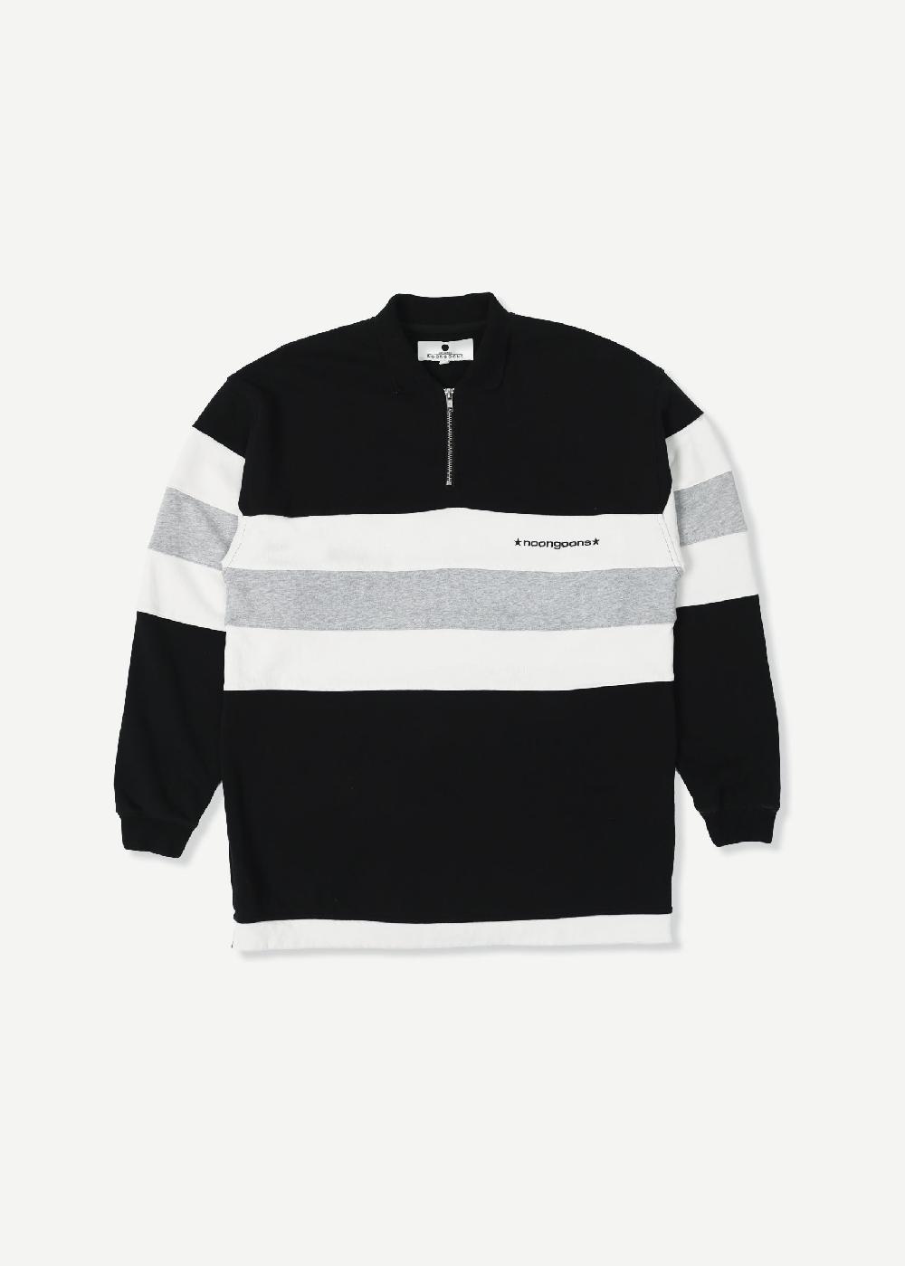 noon goons LAID BACK FLEECE POLO - BLACK