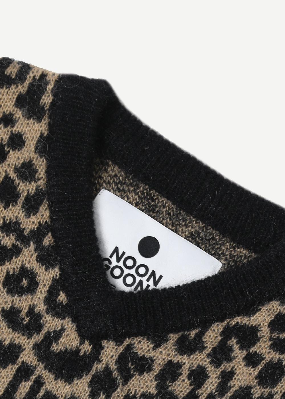 Noon Goons LEOPARD V NECK SWEATER