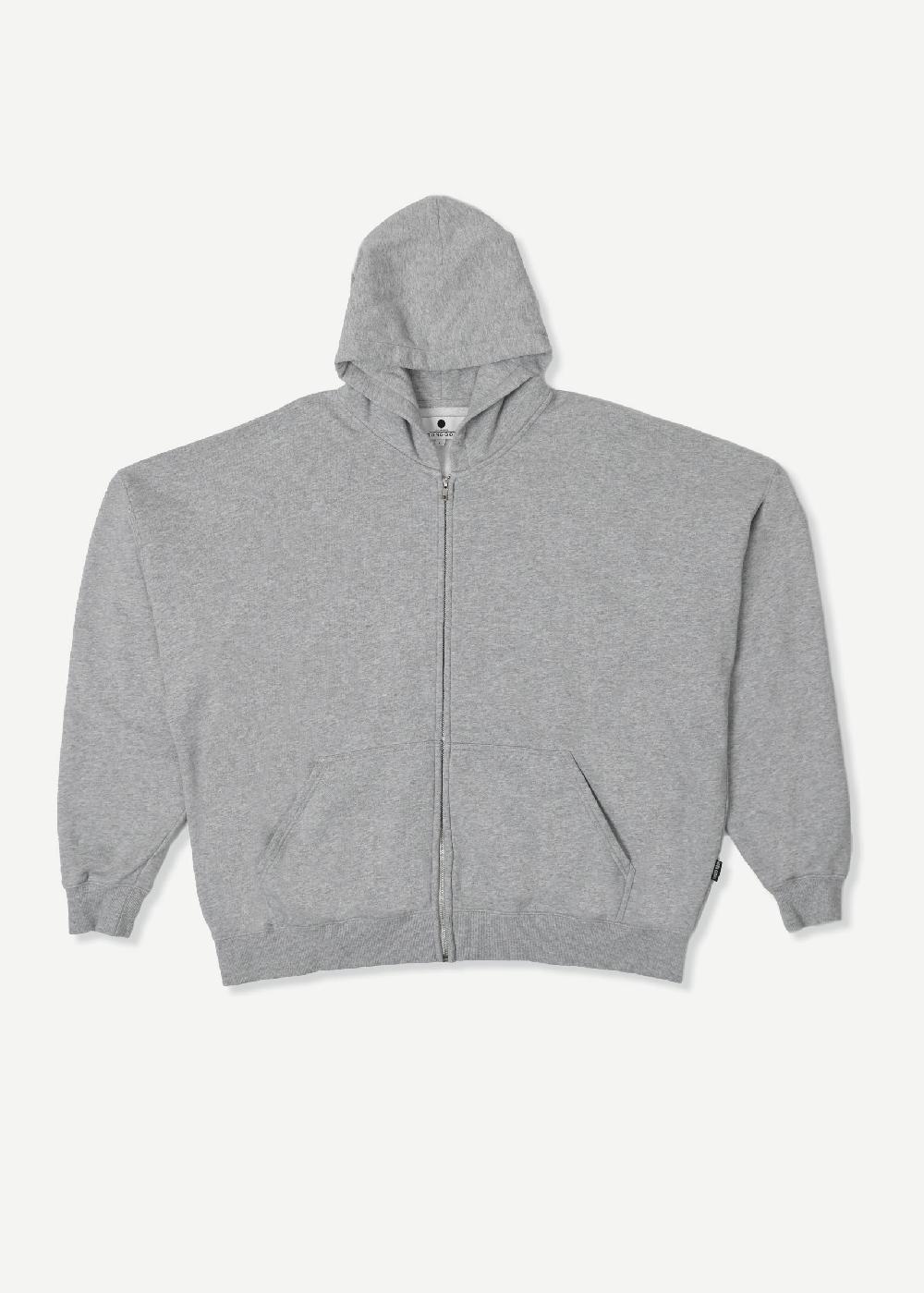 noon goons PACIFIC ZIP HOODIE - HEATHER GREY