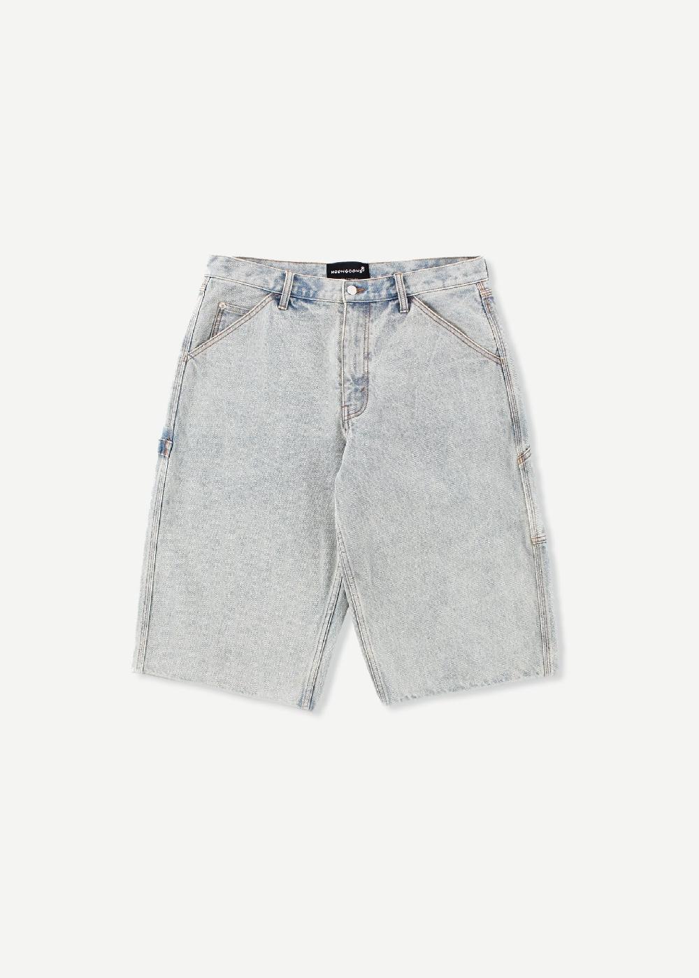 noon goons RUNAWAY DENIM SHORT - WASHED BLUE