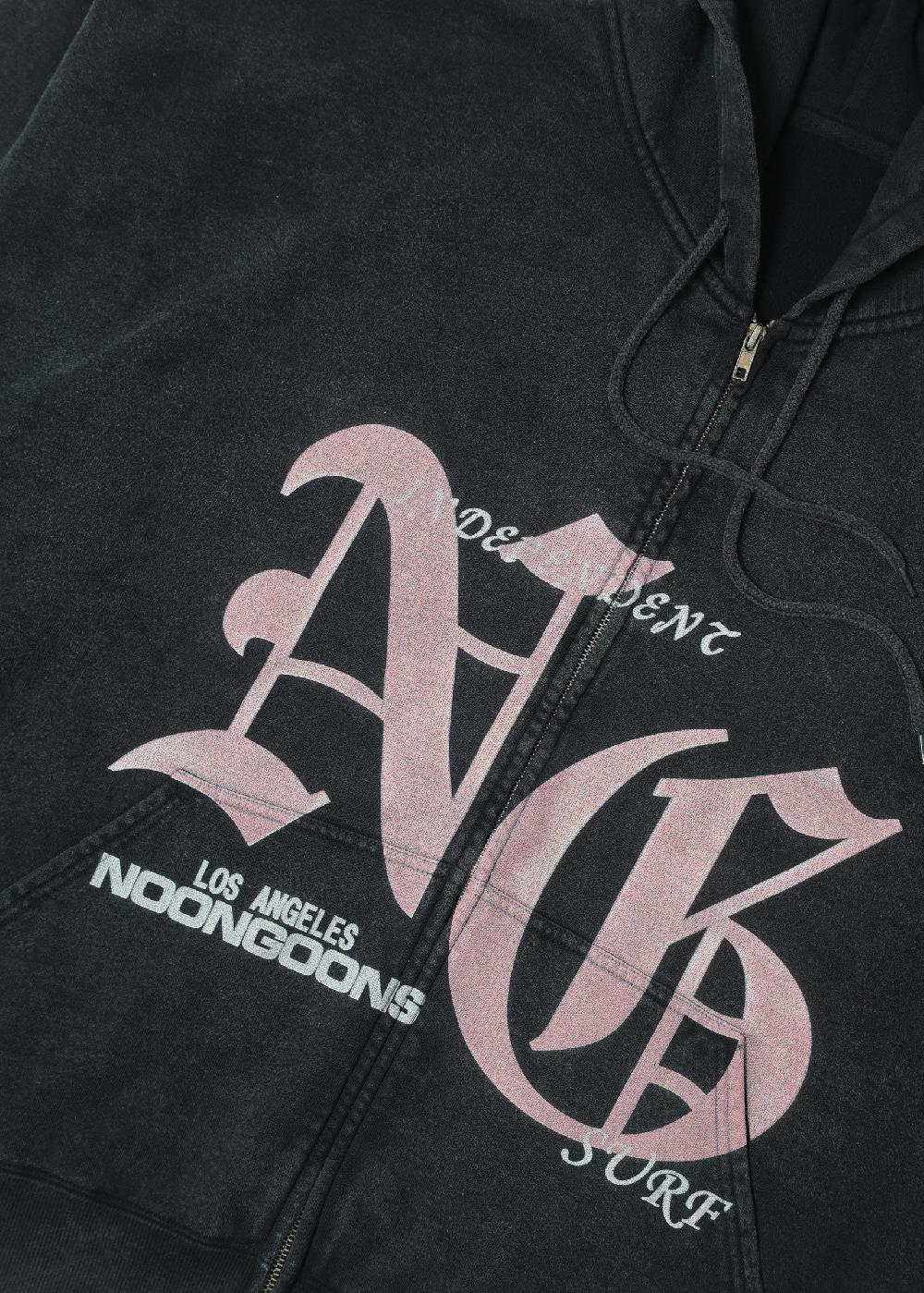 Noon Goons SPONSOR ZIP HOODIE - BLACK