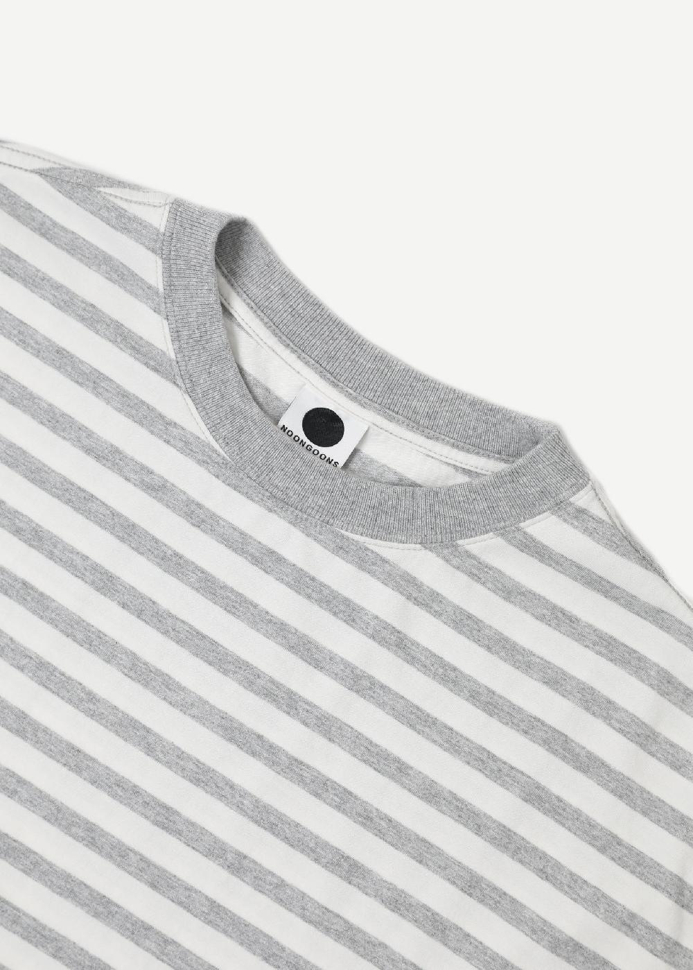 Noon Goons WOBBLE STRIPE T - HEATHER/CREAM