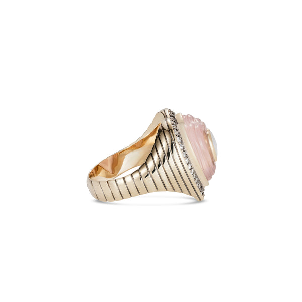 Noor Fares Noor Fares Anahata Rose Quartz Heart Ring