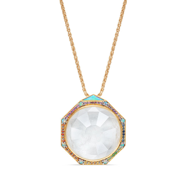 noor fares Noor Fares Bespoke Rainbow Moonstone Labyrinth Pendant