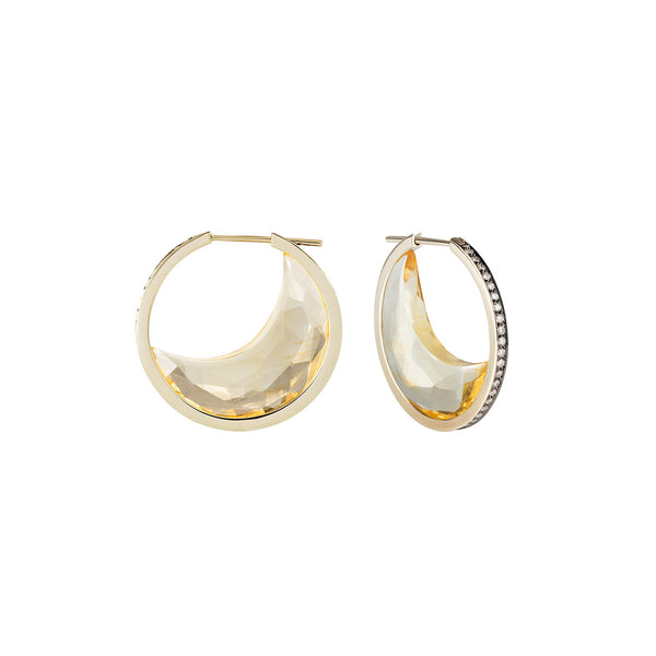 noor fares Noor Fares Faceted Chandra Crescent Earrings