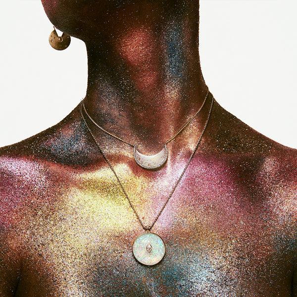 Noor Fares Noor Fares Faceted Chandra Crescent Pendant