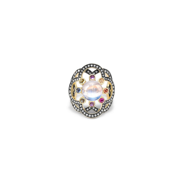 noor fares Noor Fares Flower of Life Ring with Diamonds