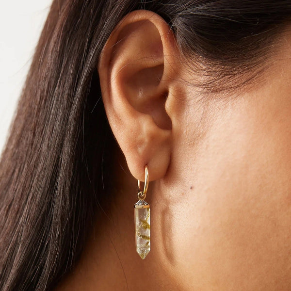 Noor Fares Noor Fares Green Rutilated Quartz Earrings