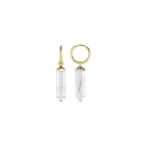 noor fares Noor Fares Green Rutilated Quartz Earrings