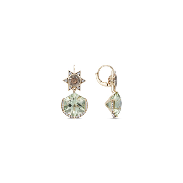 noor fares Noor Fares Hex Drop Earrings| Prisma Collection