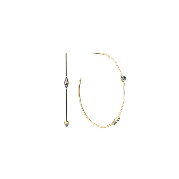 noor fares Noor Fares Mandorla Asymmetrical Hoop Earrings