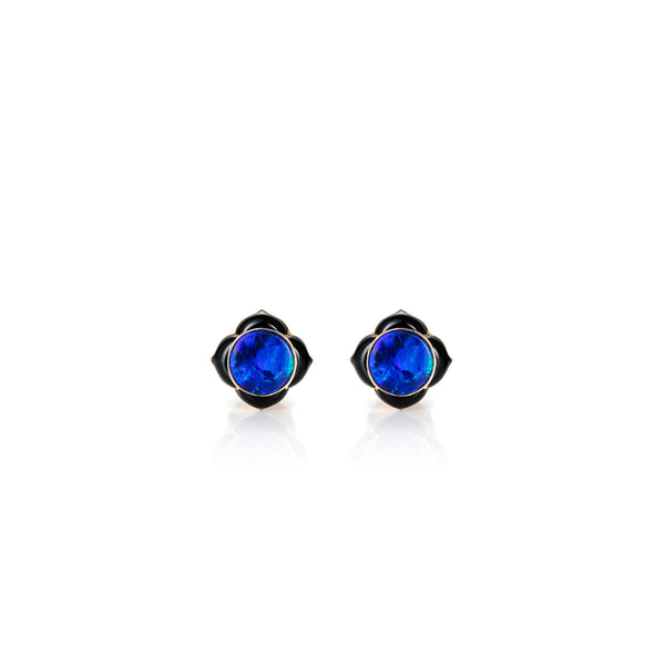 noor fares Noor Fares Muladhara Black Opal Stud Earrings