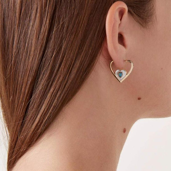 Noor Fares Noor Fares Anahata Heart Hoops