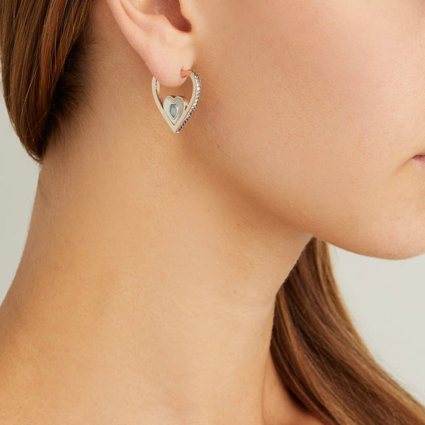 Noor Fares Noor Fares Anahata Heart Hoops