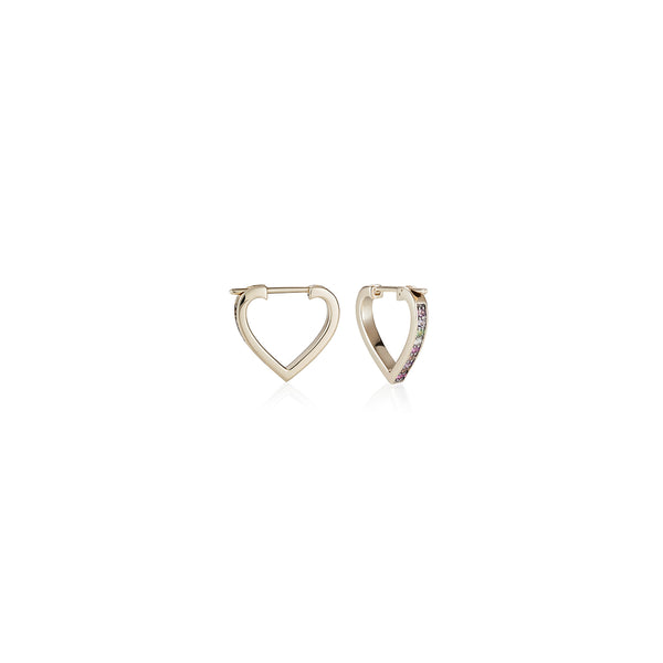noor fares Noor Fares Anahata Sapphire Heart Hoops