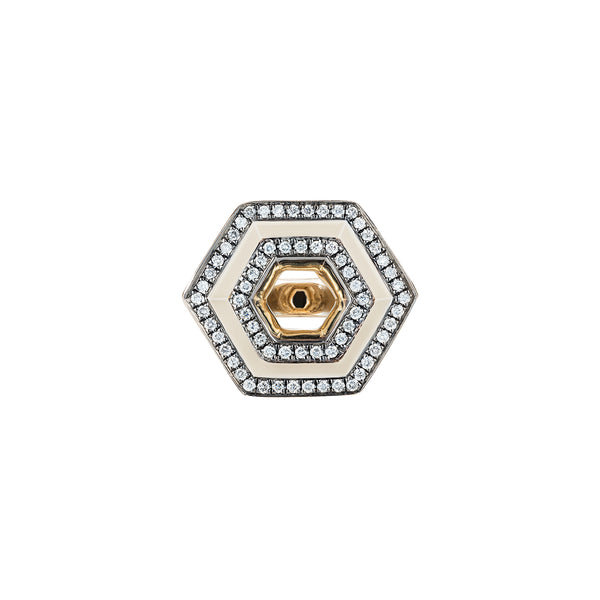 noor fares Noor Fares Diamond Hex Step Ring