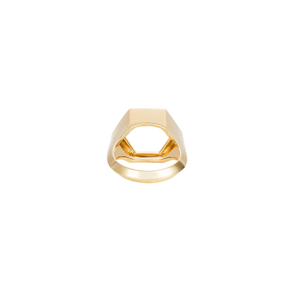 Noor Fares Noor Fares Gold Hex Seal Ring