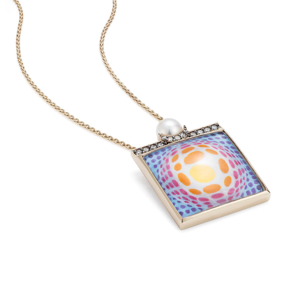 Noor Fares Noor Fares Maya Pearl Painted Pendant