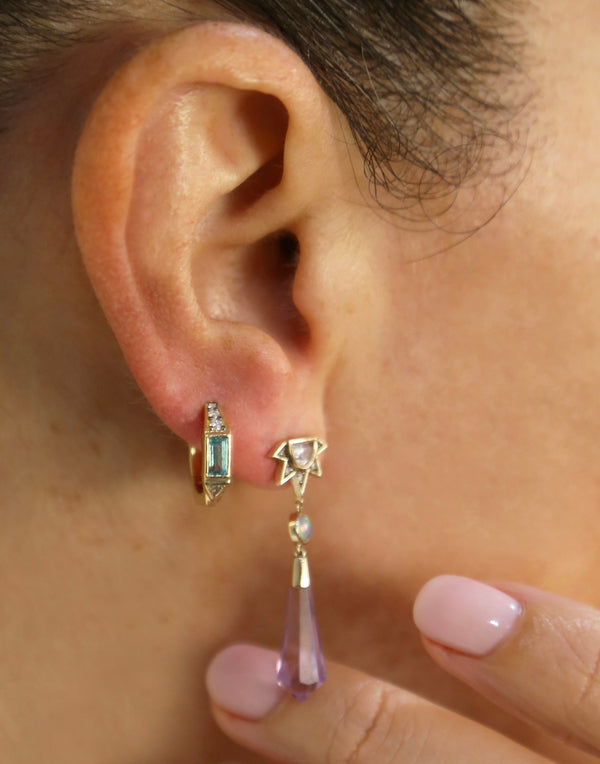 Noor Fares Noor Fares Pentagram Drop Earrings