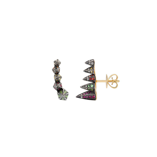noor fares Noor Fares Rainbow 5 Cone Stud Earrings