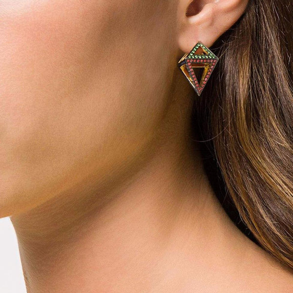 Noor Fares Noor Fares Rainbow Octahedron Earrings