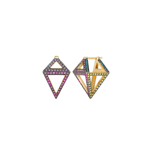 noor fares Noor Fares Rainbow Octahedron Earrings