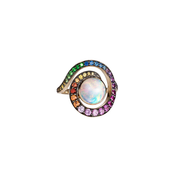 noor fares Noor Fares Rainbow Planet Spiral Ring