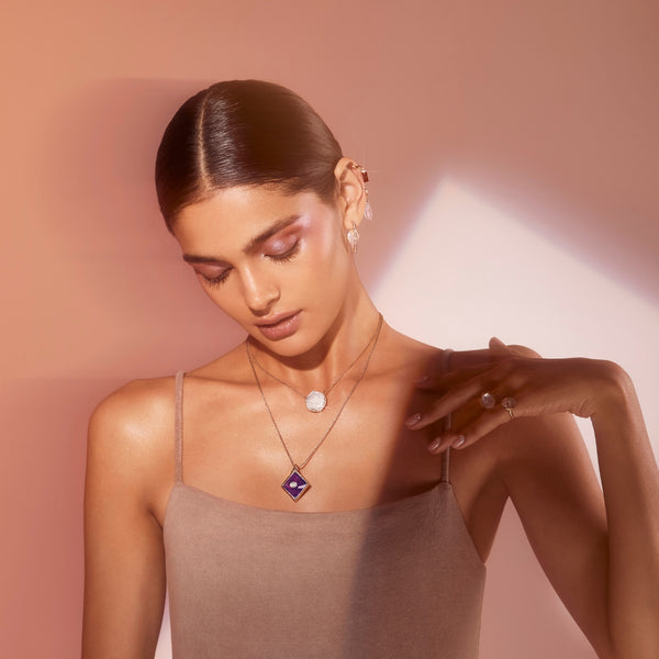 Noor Fares Noor Fares Rhombus Amethyst Pendant