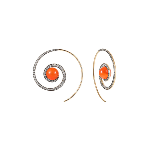 Noor Fares Noor Fares Spiral Moon Earrings