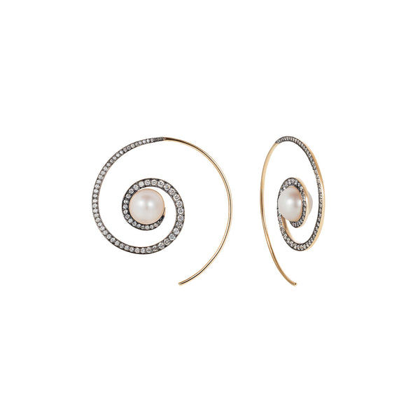 Noor Fares Noor Fares Spiral Moon Earrings