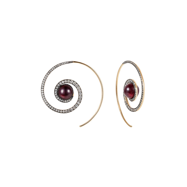 noor fares Noor Fares Spiral Moon Earrings