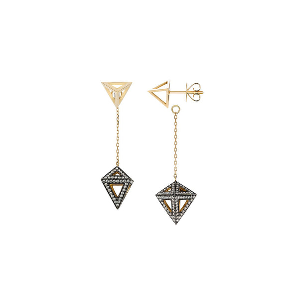 noor fares Noor Fares Octahedron Diamond Drop Earrings