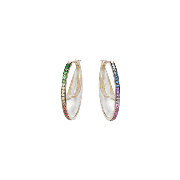 noor fares Noor Fares Rainbow Chandra Crescent Earrings