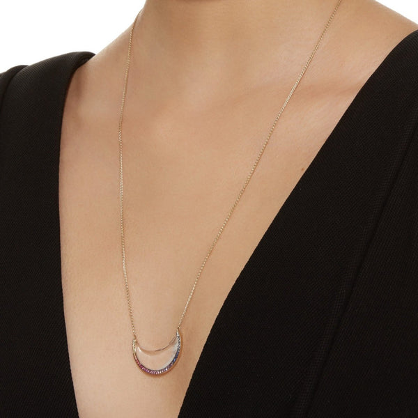 Noor Fares Noor Fares Rainbow Chandra Crescent Pendant