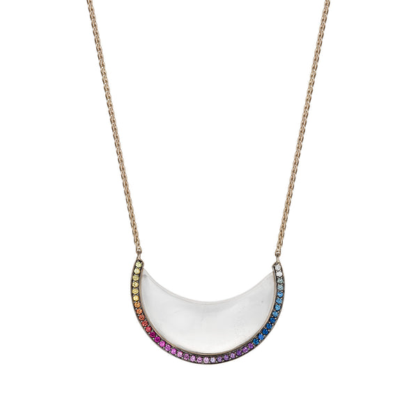 noor fares Noor Fares Rainbow Chandra Crescent Pendant