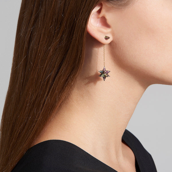 Noor Fares Noor Fares Rainbow Merkaba Drop Earrings