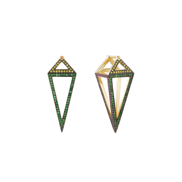 noor fares Noor Fares Rainbow Pendulum Dormeuse Earrings
