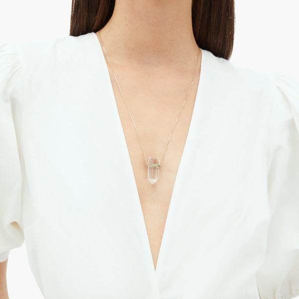 Noor Fares Noor Fares Rough Crystal Diamond Pendant