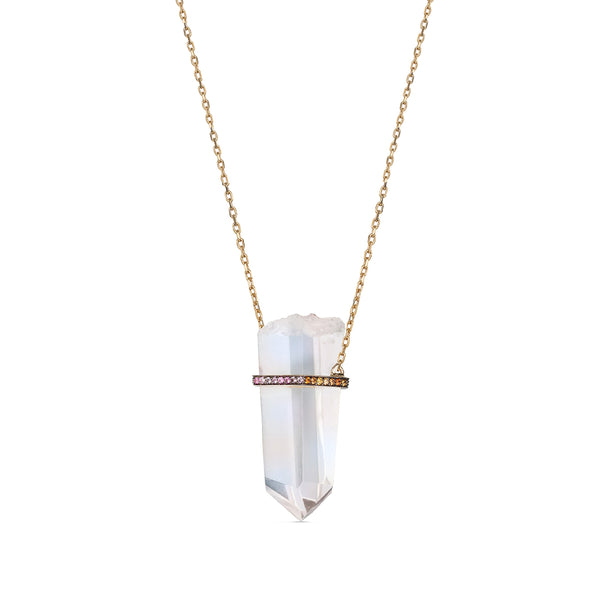 Noor Fares Noor Fares Rough Crystal Rainbow Pendant