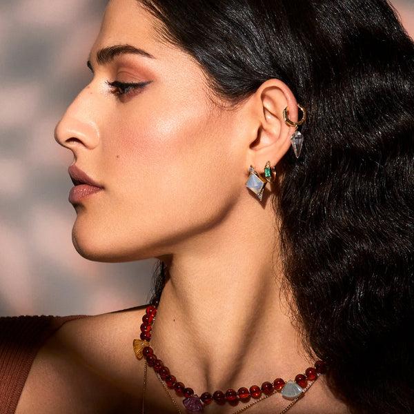 Noor Fares Noor Fares Samskara Emerald Drop Earrings