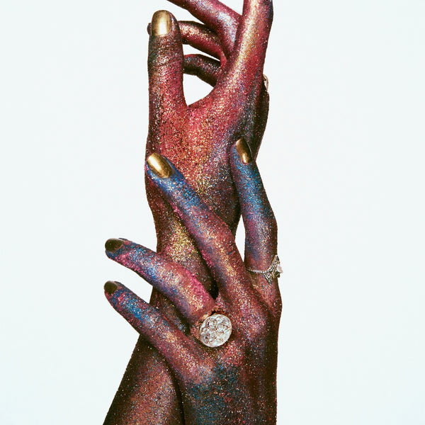 Noor Fares Noor Fares Seed Of Life Carved Seal Ring