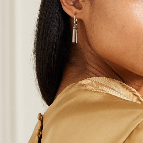 Noor Fares Noor Fares Smokey Quartz Crystal Earrings