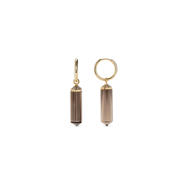 noor fares Noor Fares Smokey Quartz Crystal Earrings