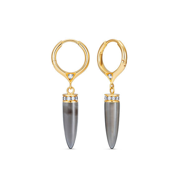 Noor Fares Noor Fares Smokey Quartz Sleeper Point Earrings
