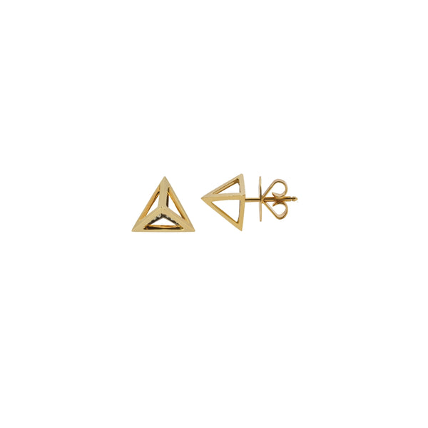 noor fares Noor Fares Tetrahedron Diamond Line Stud Earrings