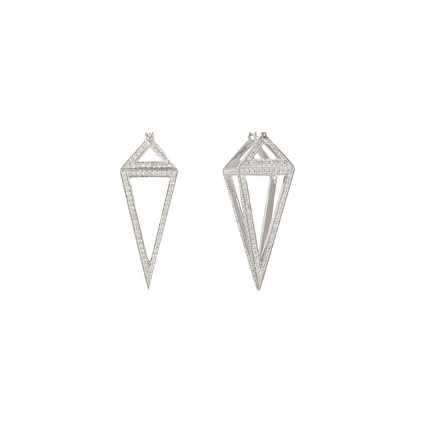 noor fares Noor Fares White Gold & Diamond Pendulum Earrings